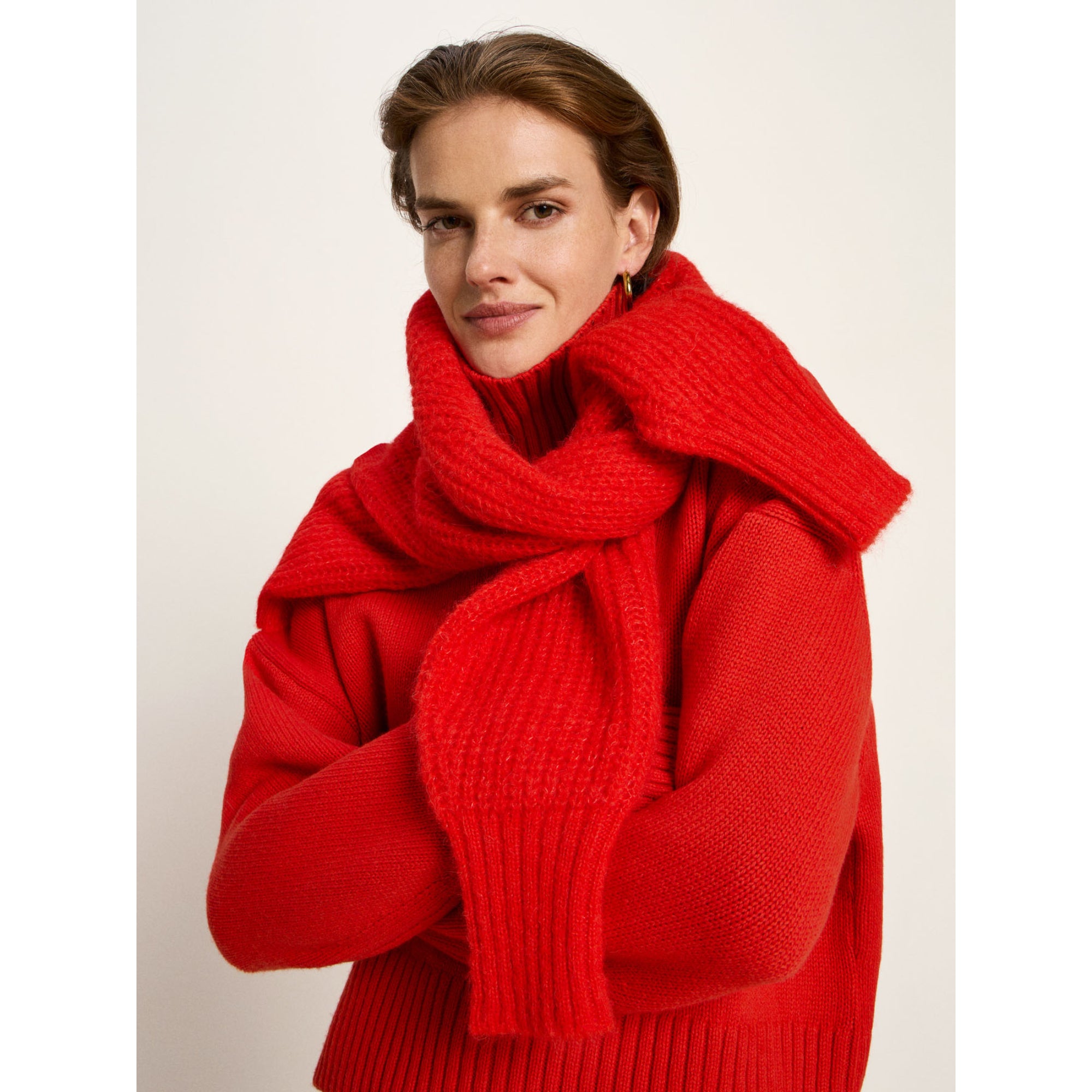 Oversized Pullover aus Bio-Schurwolle und Bio-Baumwolle GOTS
