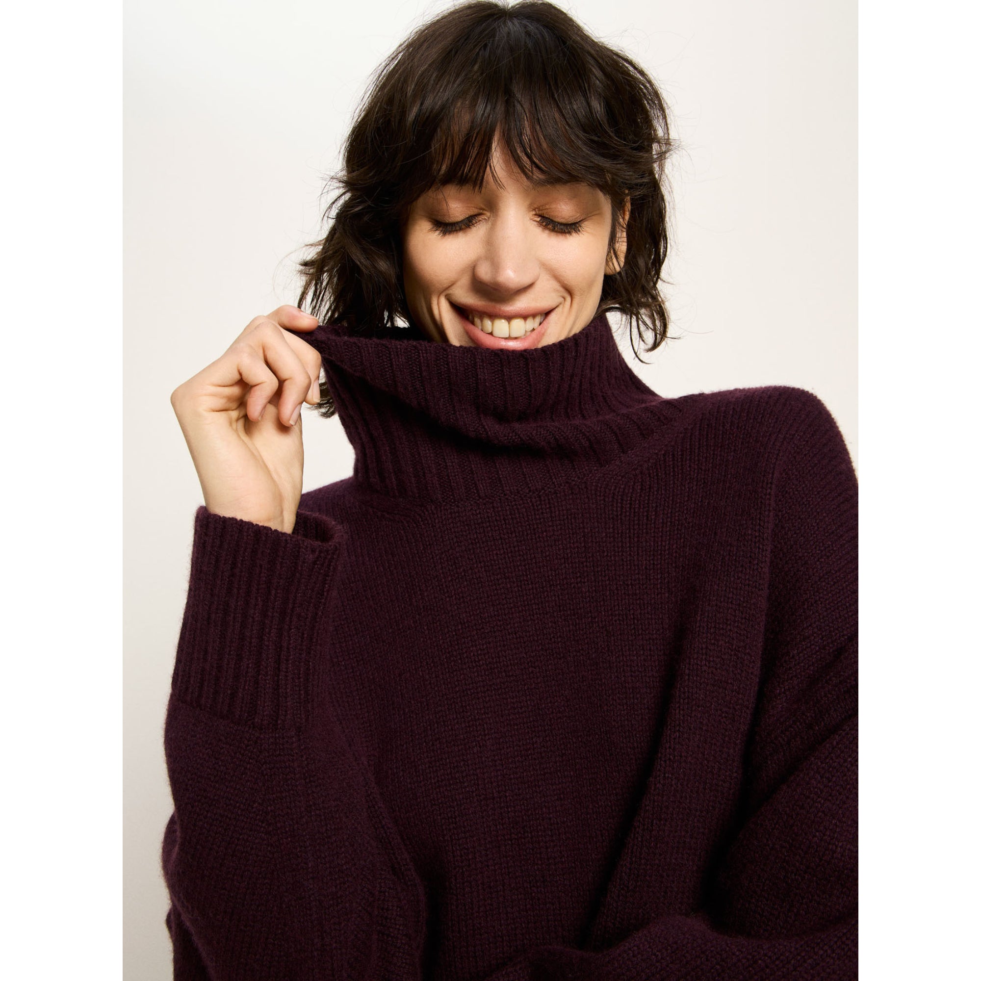 Oversized Pullover aus Bio-Schurwolle und Bio-Baumwolle GOTS