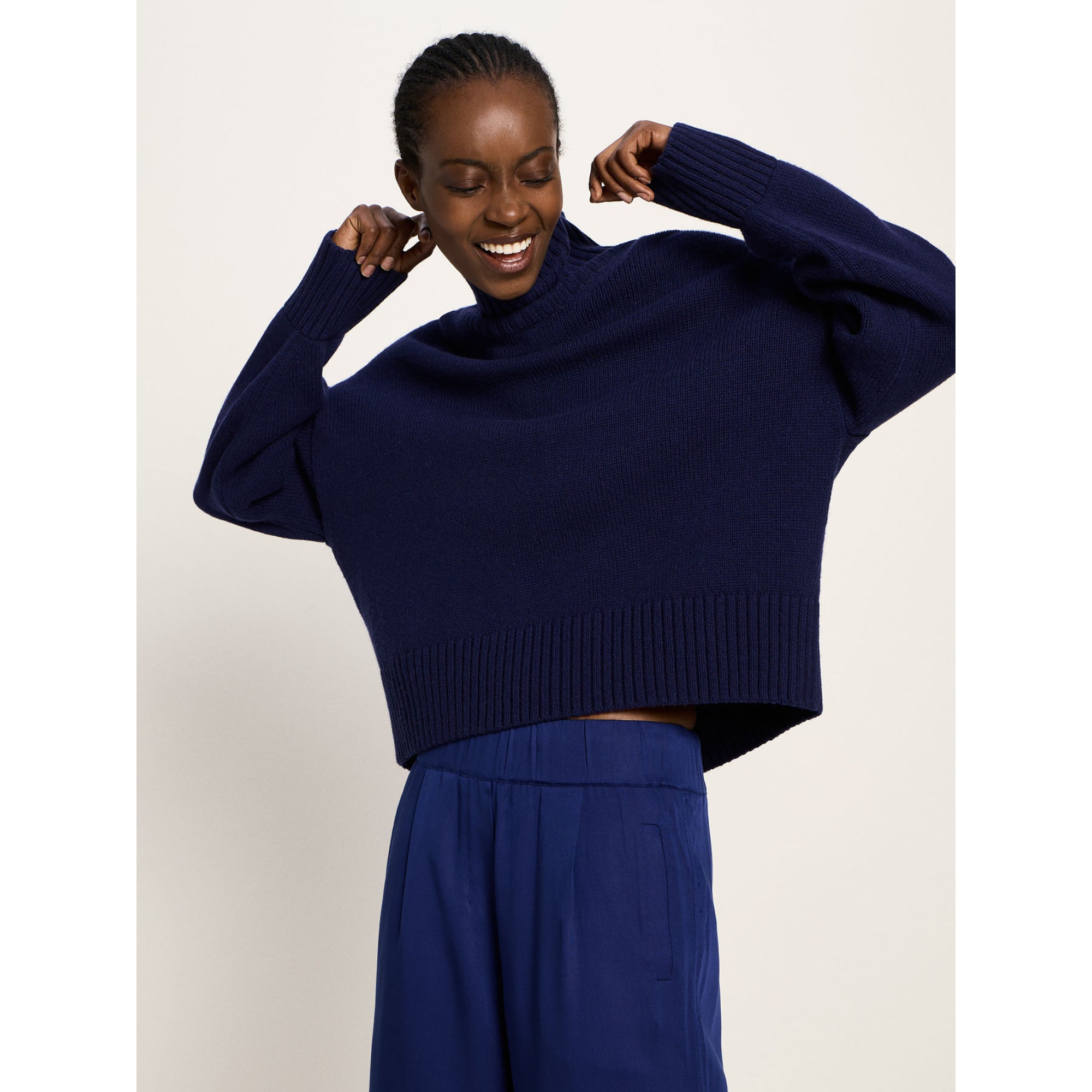Oversized Pullover aus Bio-Schurwolle und Bio-Baumwolle GOTS