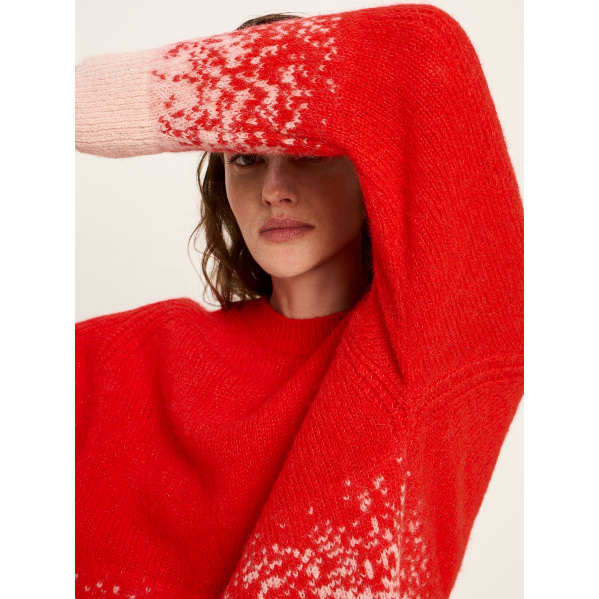 Jacquard Pullover aus Bio-Alpakawolle
