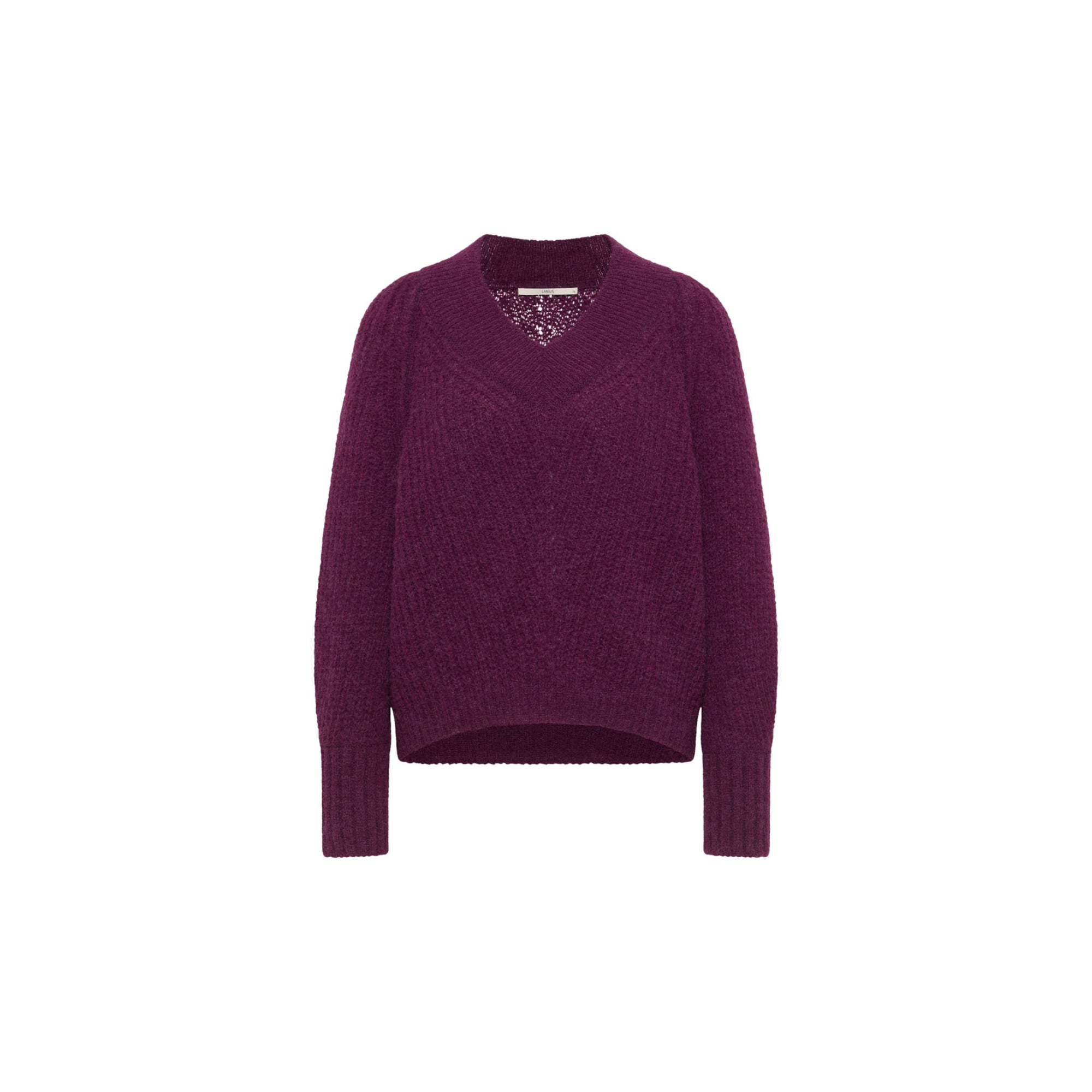 Pullover mit V-Ausschnitt aus Bio-Alpakawolle