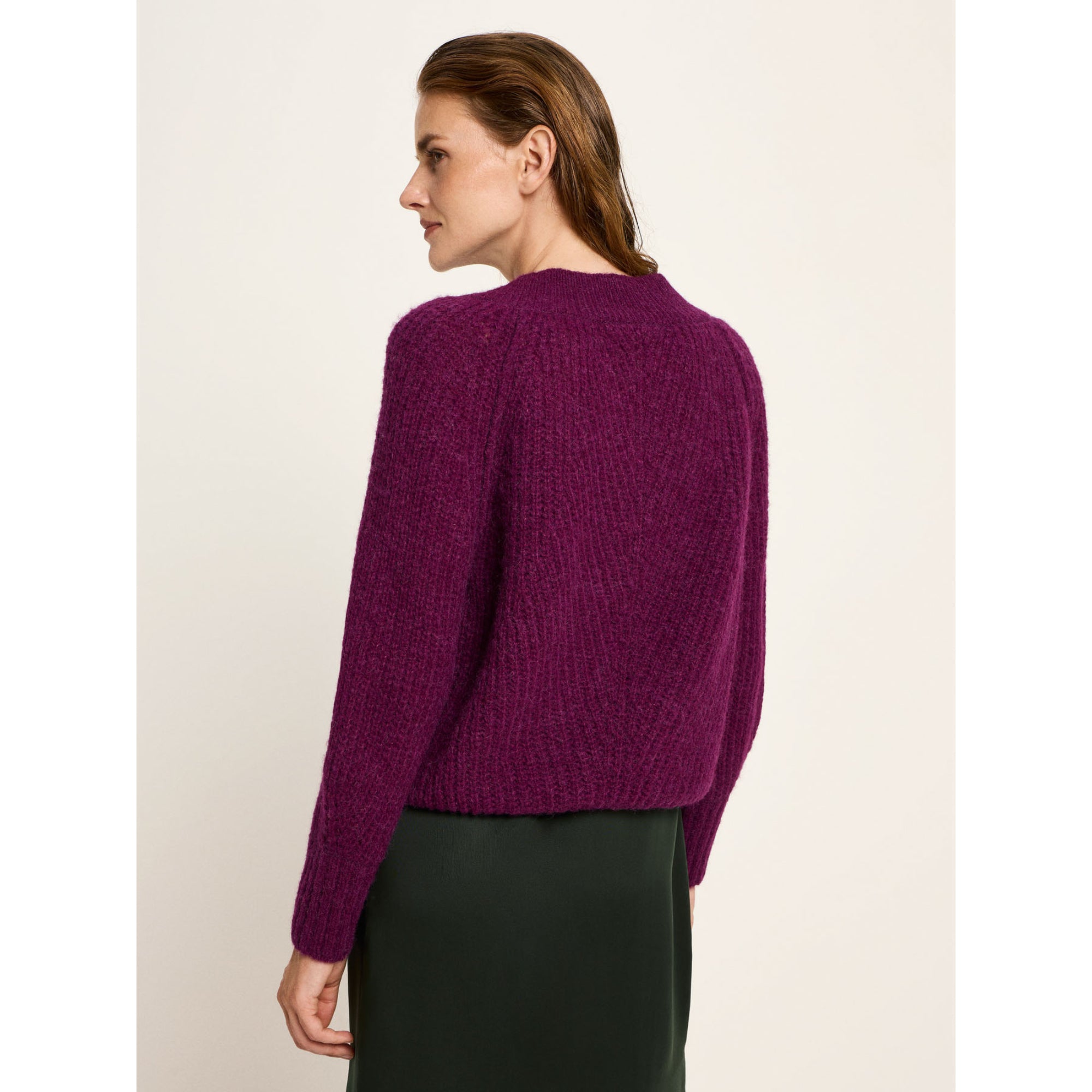 Pullover mit V-Ausschnitt aus Bio-Alpakawolle