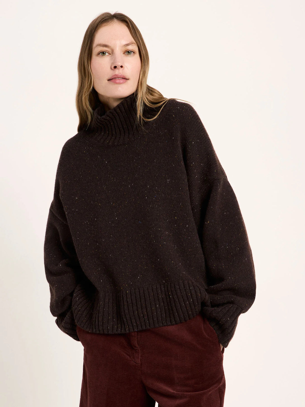 Oversize Pullover aus Bio-Schurwolle und Bio-Baumwolle (GOTS)