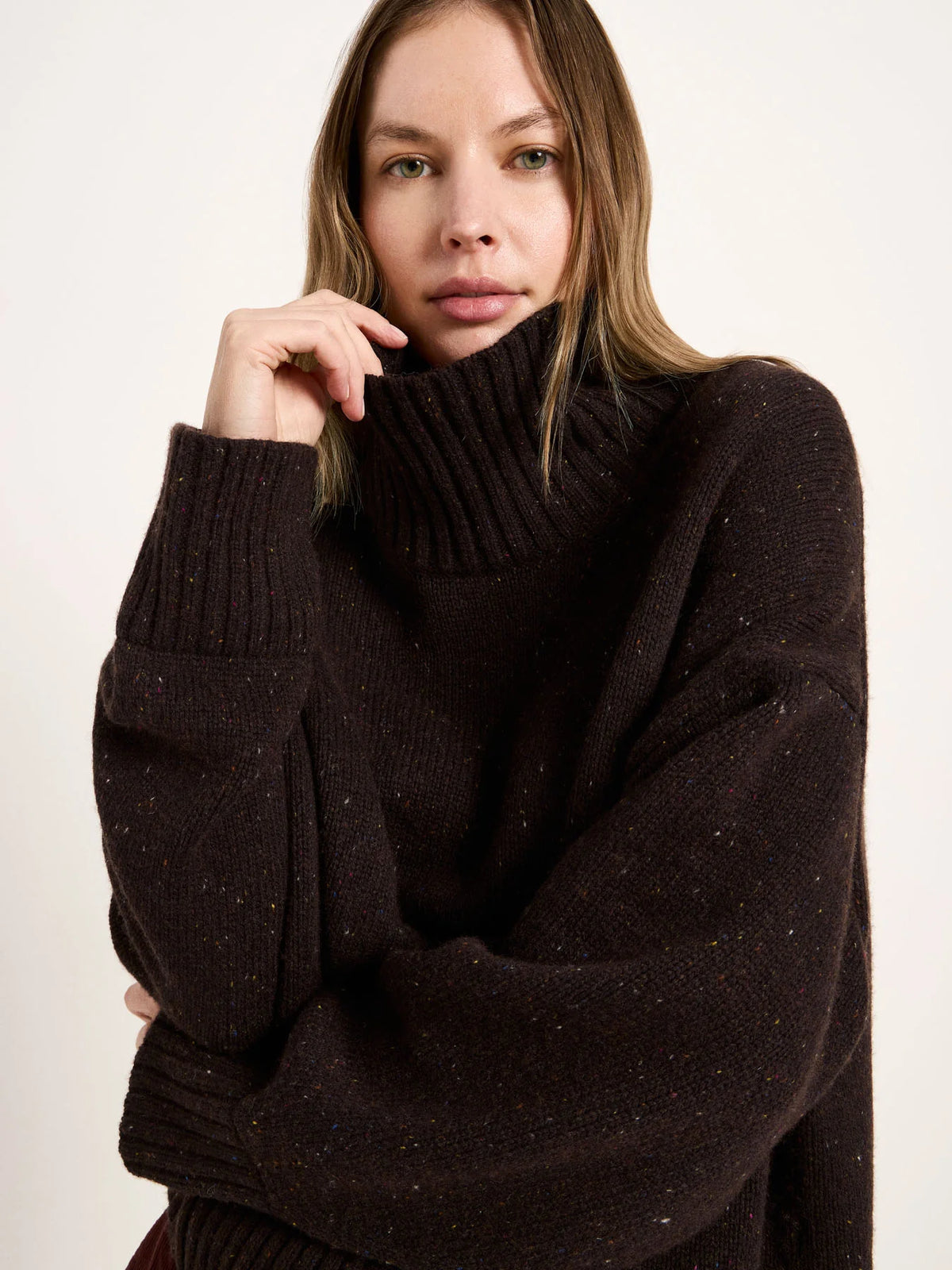 Oversize Pullover aus Bio-Schurwolle und Bio-Baumwolle (GOTS)