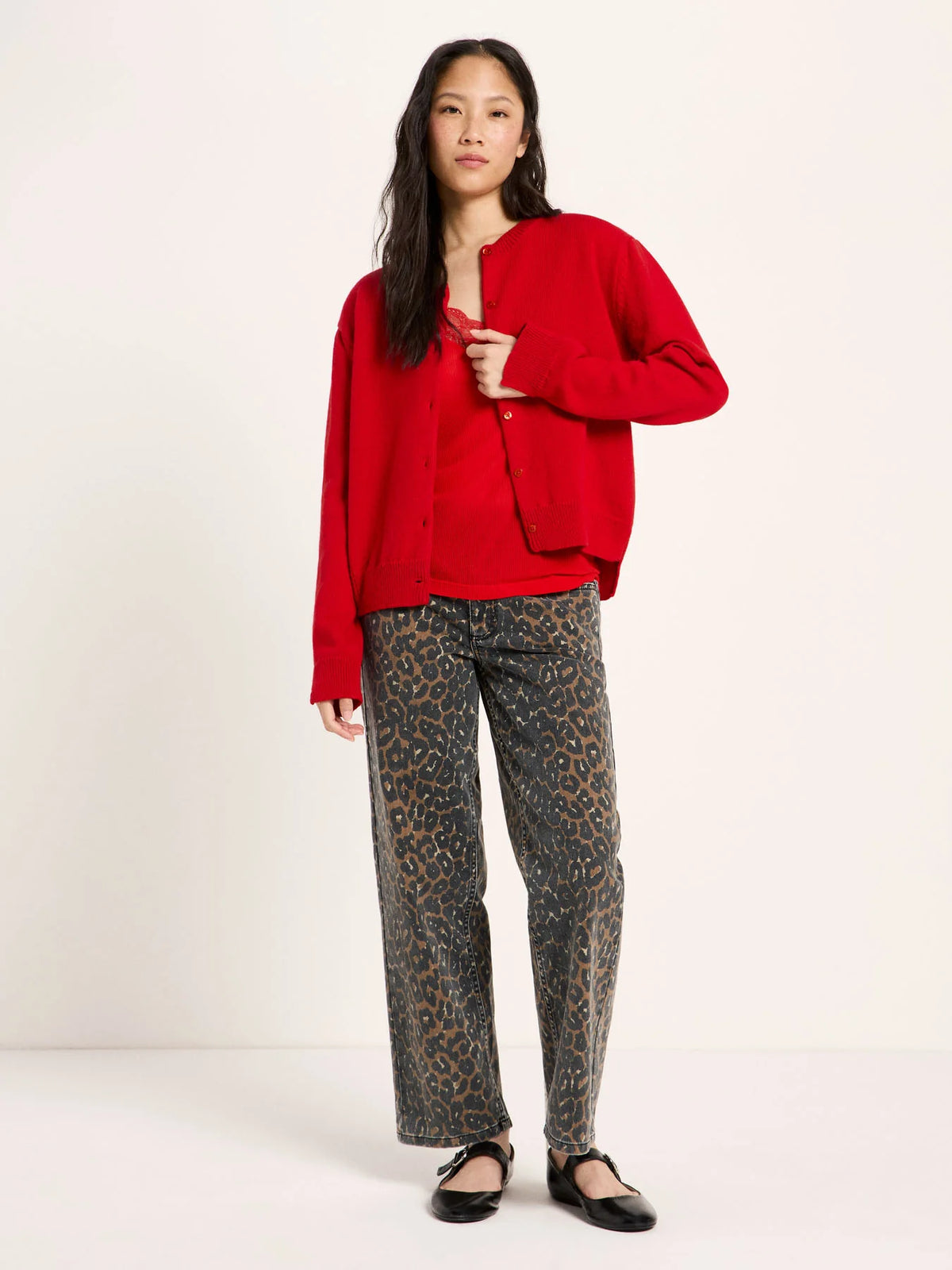 Boxy Strickjacke aus Bio-Schurwolle und Bio-Baumwolle (GOTS)