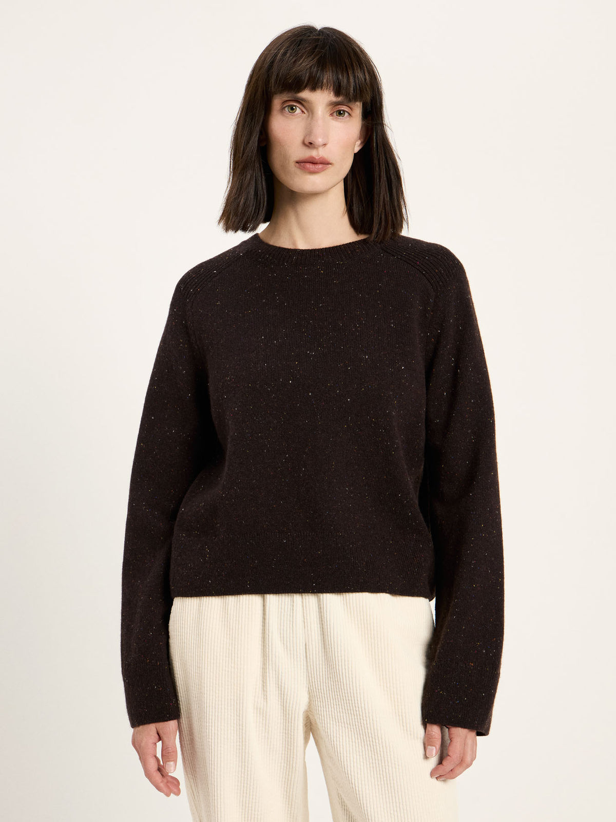 Cropped Pullover aus Bio-Schurwolle und Bio-Baumwolle (GOTS)