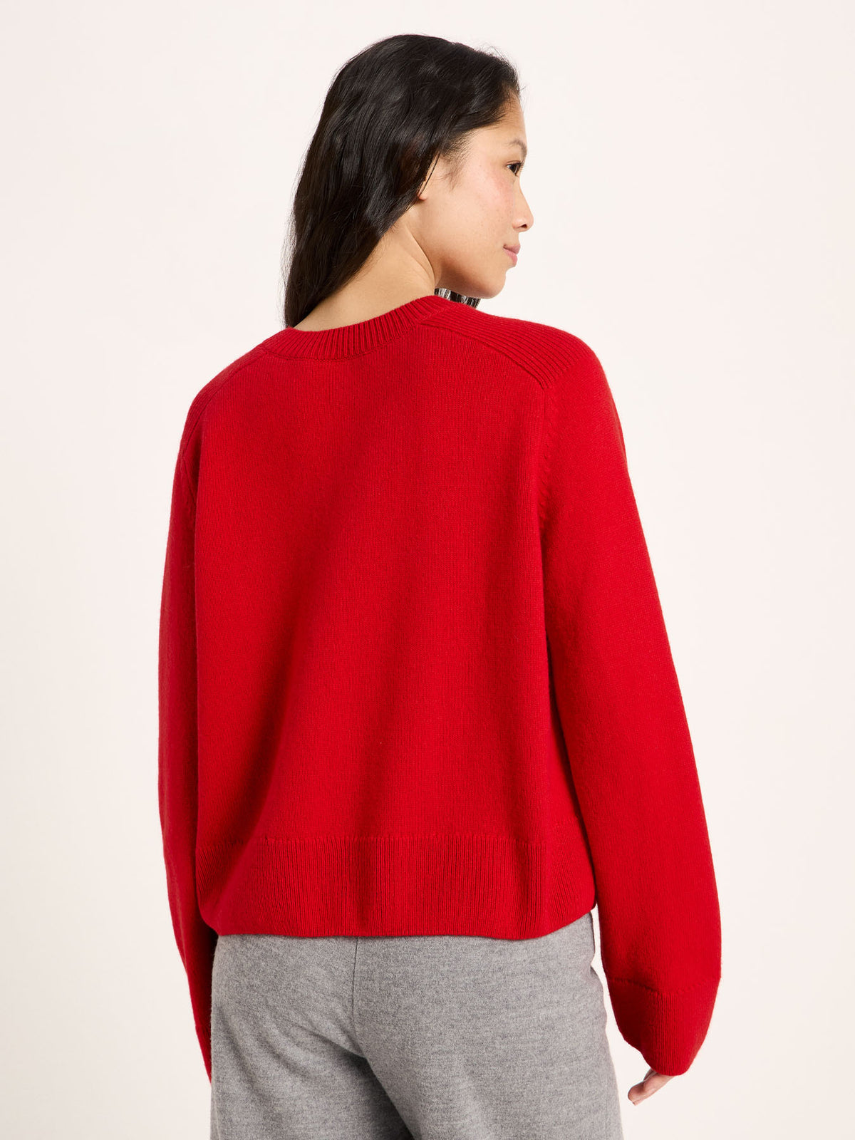Cropped Pullover aus Bio-Schurwolle und Bio-Baumwolle (GOTS)