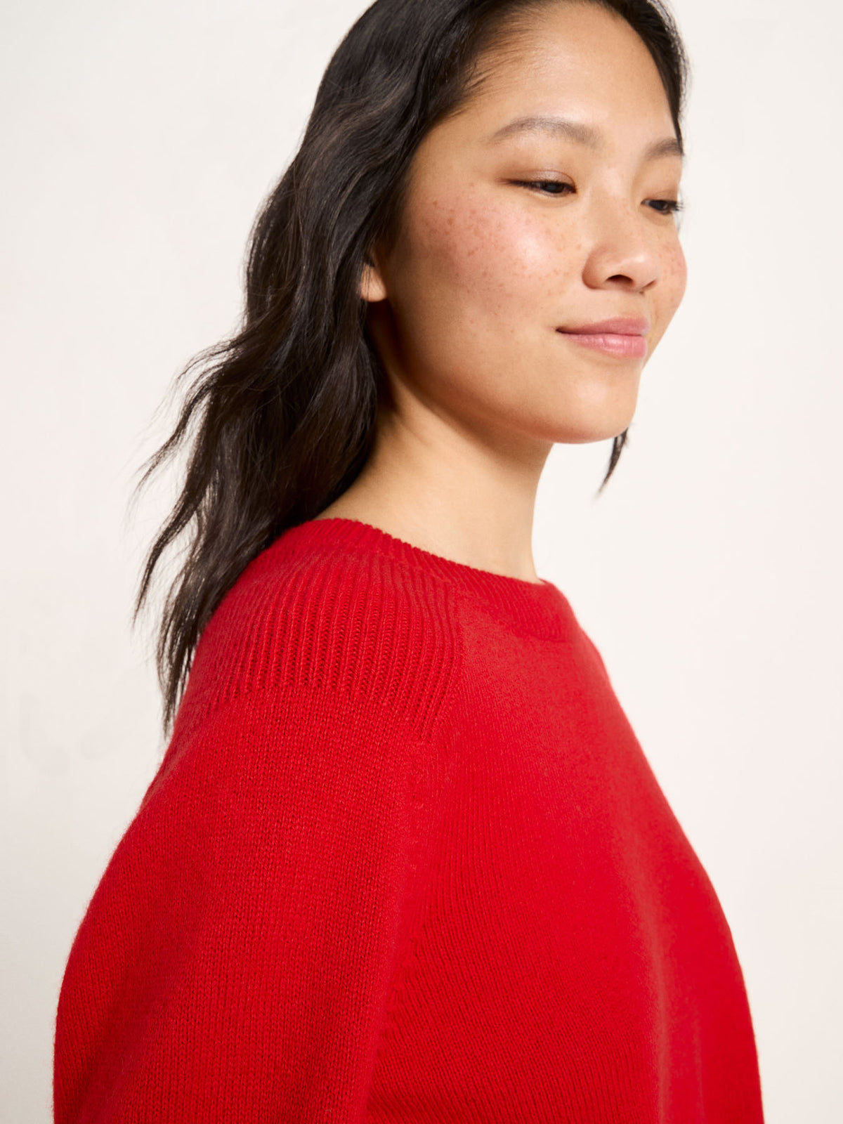 Cropped Pullover aus Bio-Schurwolle und Bio-Baumwolle (GOTS)