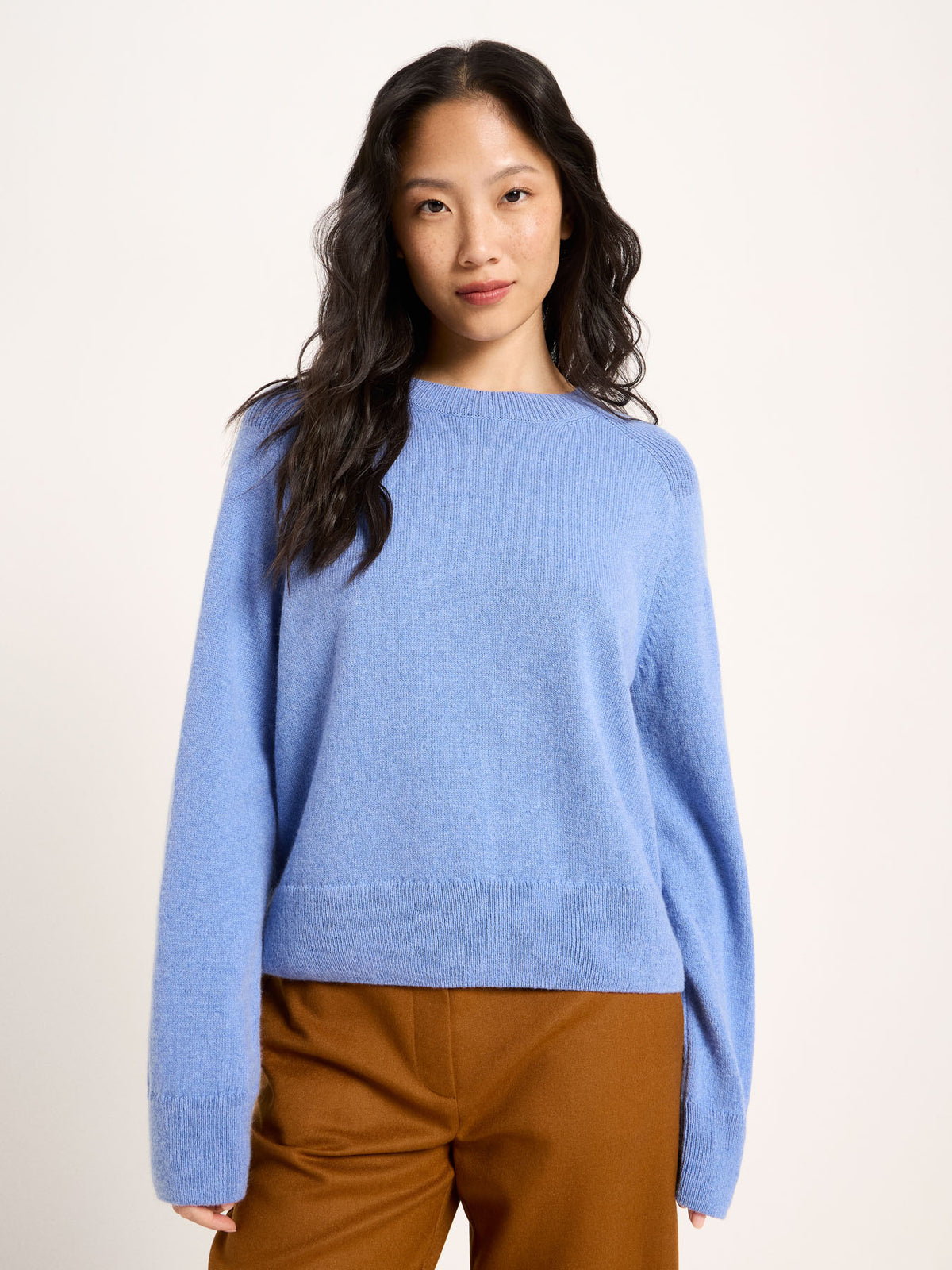 Cropped Pullover aus Bio-Schurwolle und Bio-Baumwolle (GOTS)