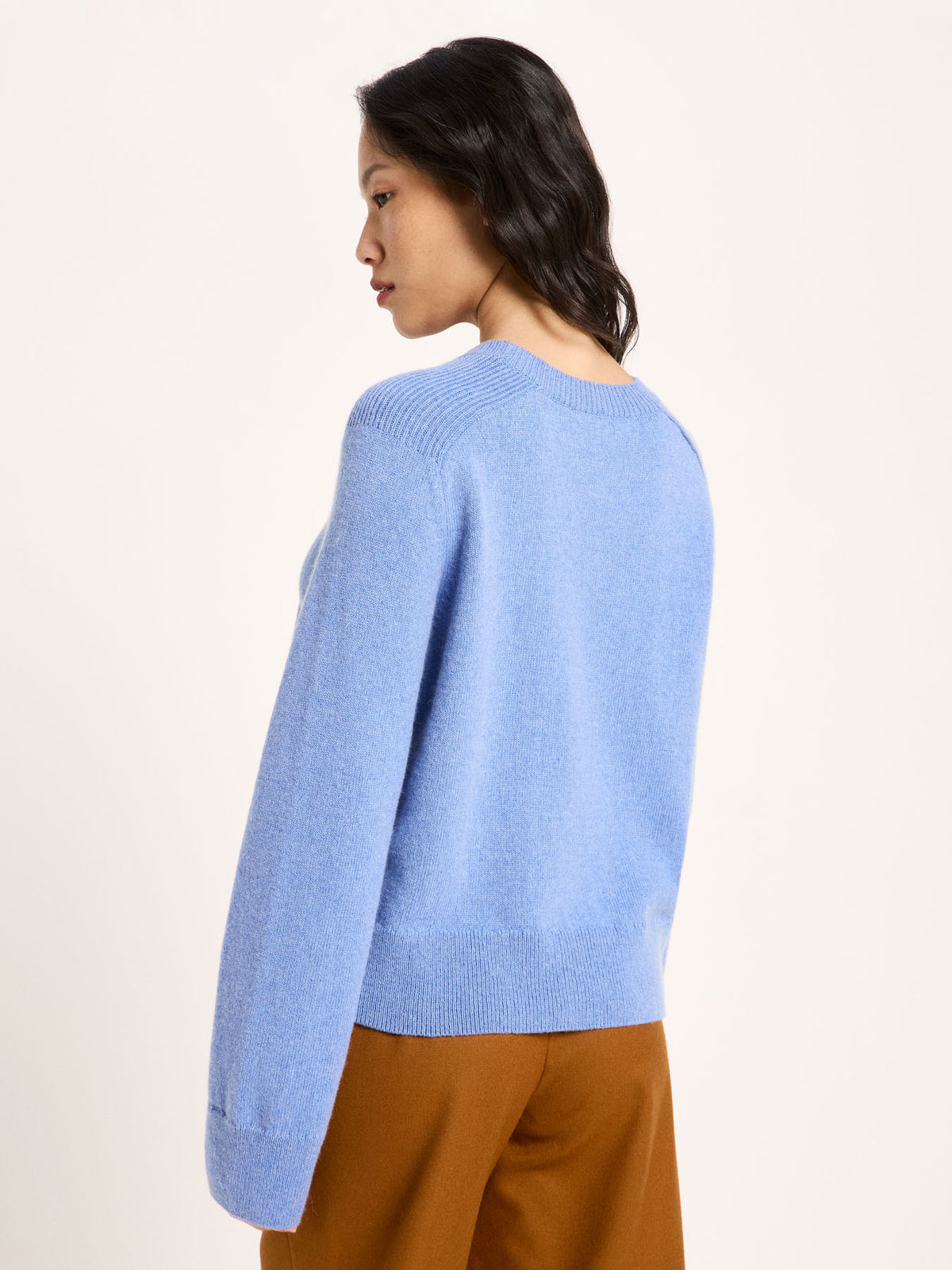 Cropped Pullover aus Bio-Schurwolle und Bio-Baumwolle (GOTS)