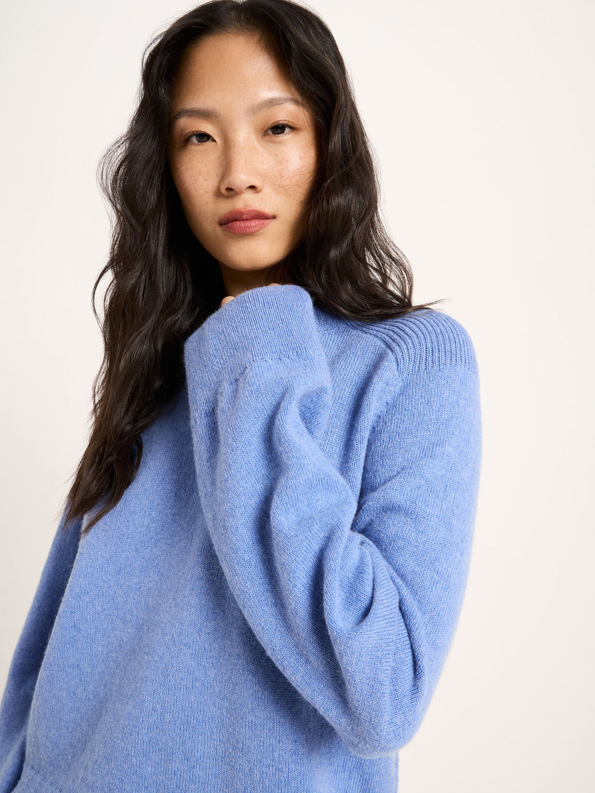 Cropped Pullover aus Bio-Schurwolle und Bio-Baumwolle (GOTS)