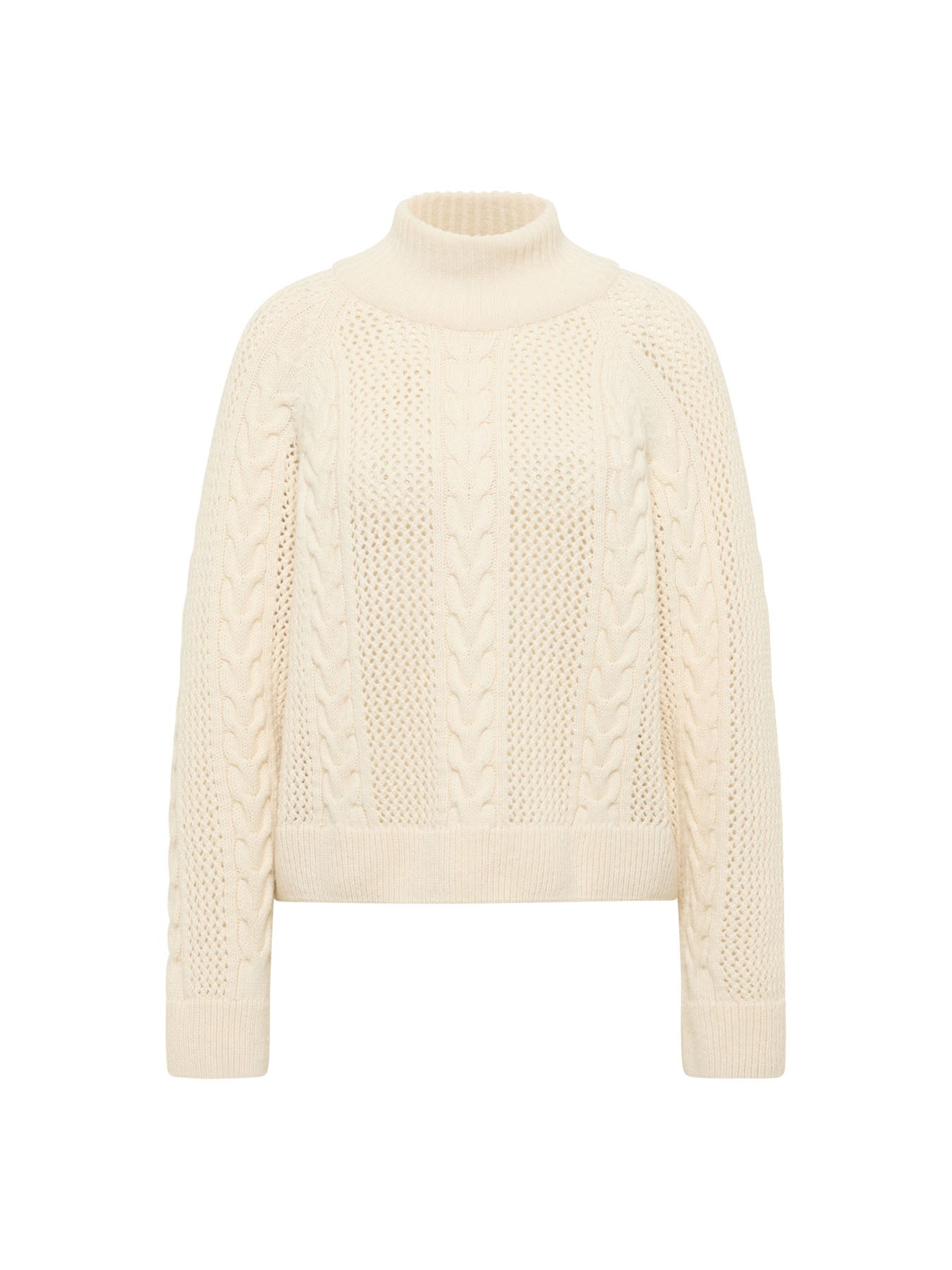 Zopf-Pullover aus Bio-Schurwolle und Bio-Baumwolle (GOTS)