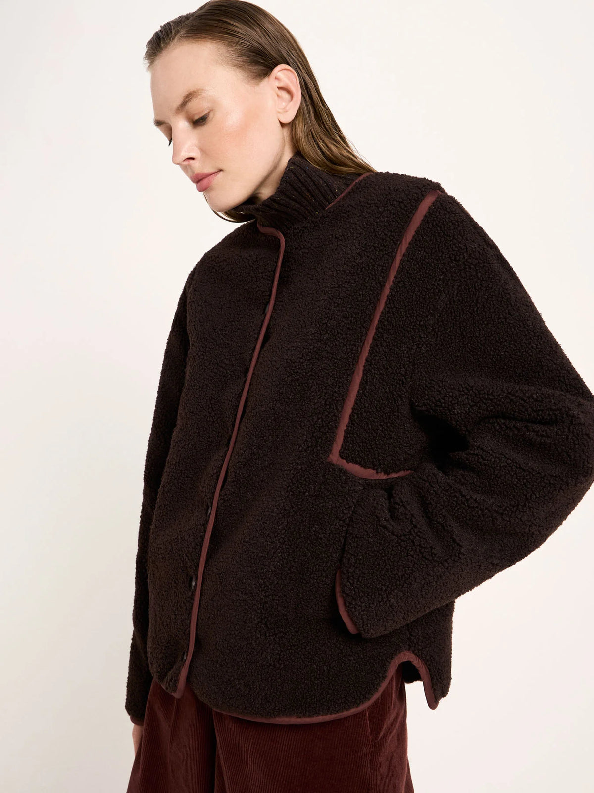 Teddy-Steppjacke zum Wenden aus recyceltem Polyester