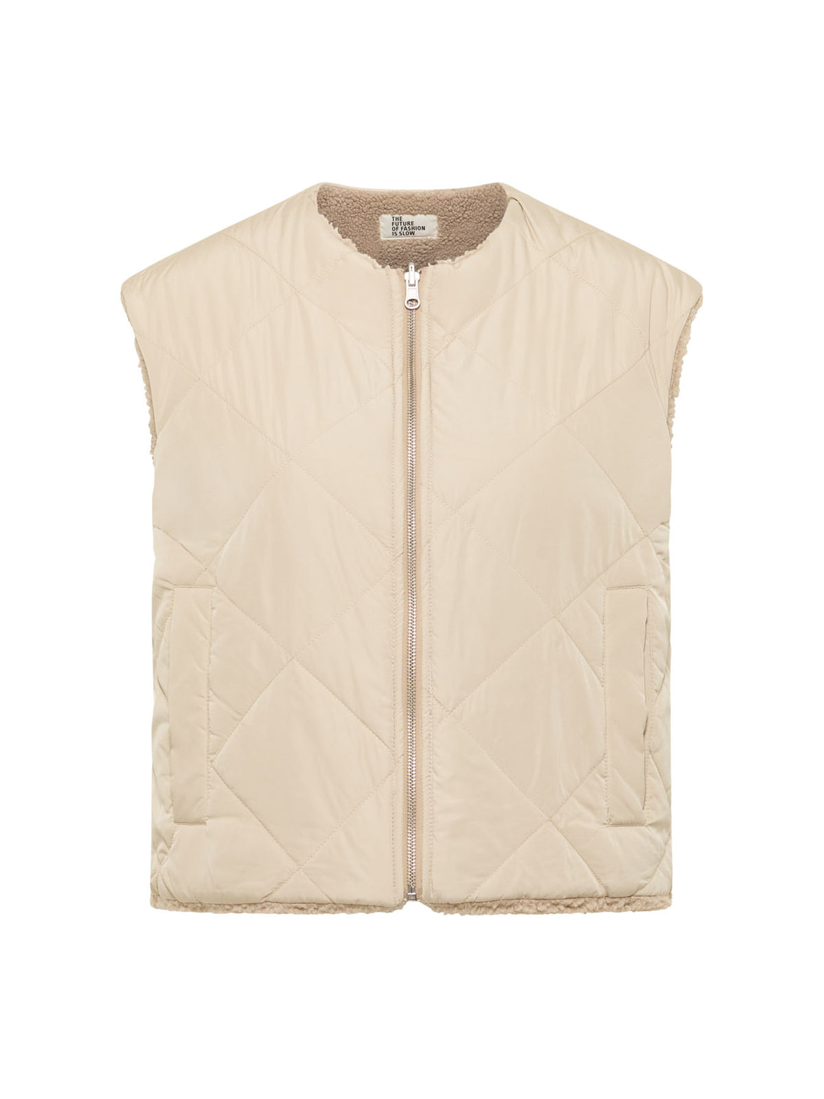 Teddy-Steppweste zum Wenden aus recyceltem Polyester