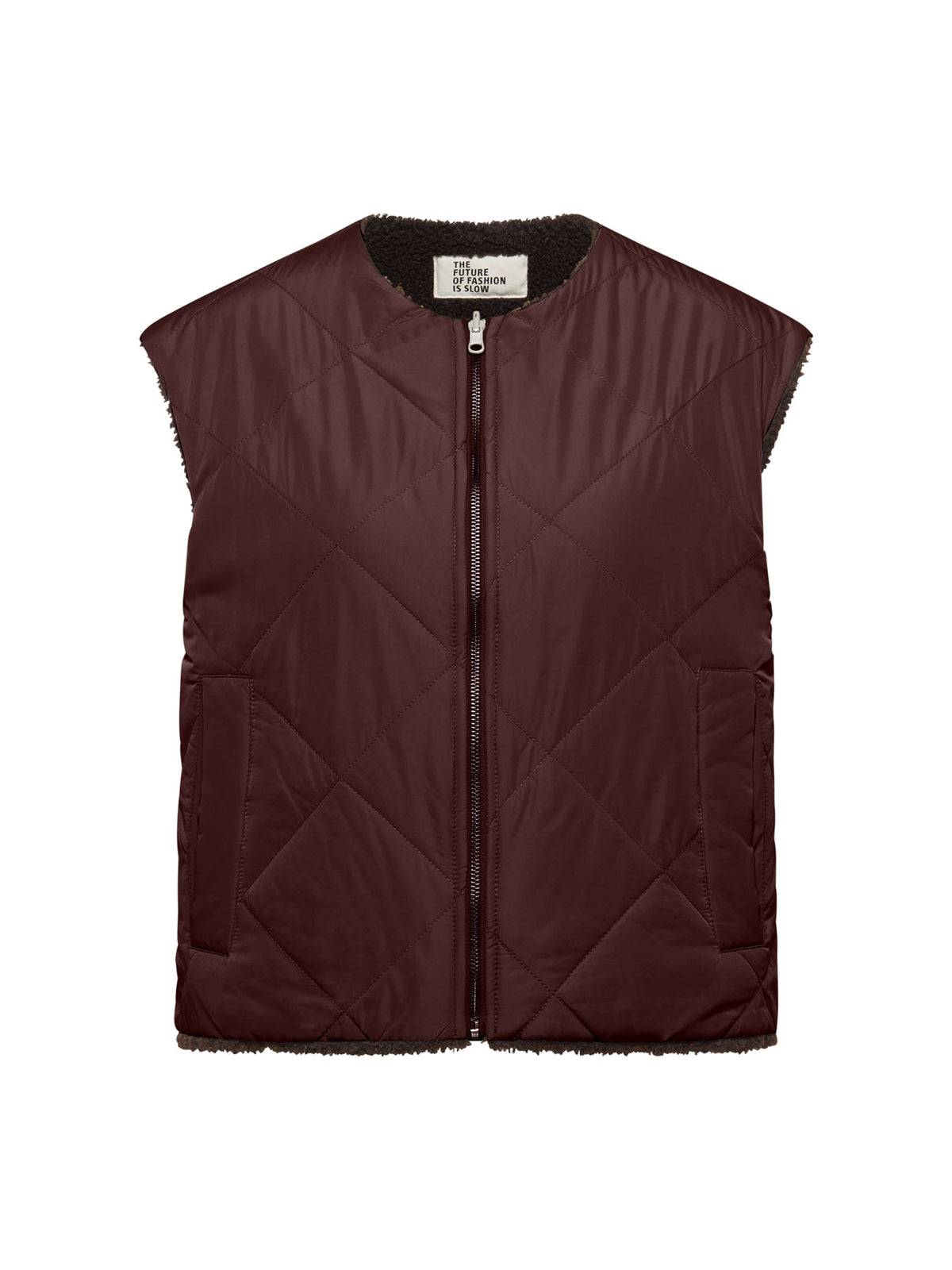 Teddy-Steppweste zum Wenden aus recyceltem Polyester