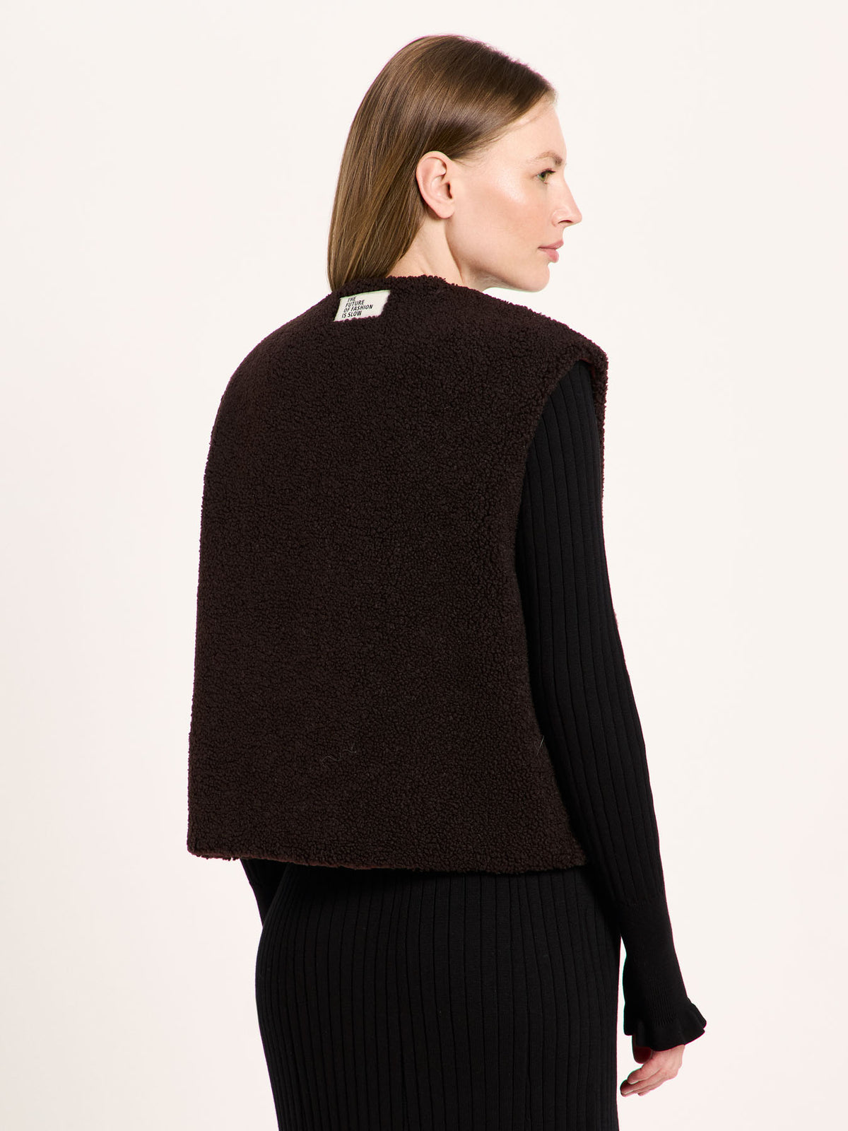 Teddy-Steppweste zum Wenden aus recyceltem Polyester