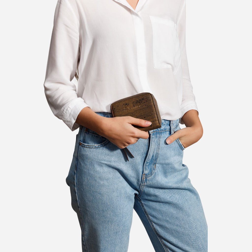 Kleines Portemonnaie aus Kork