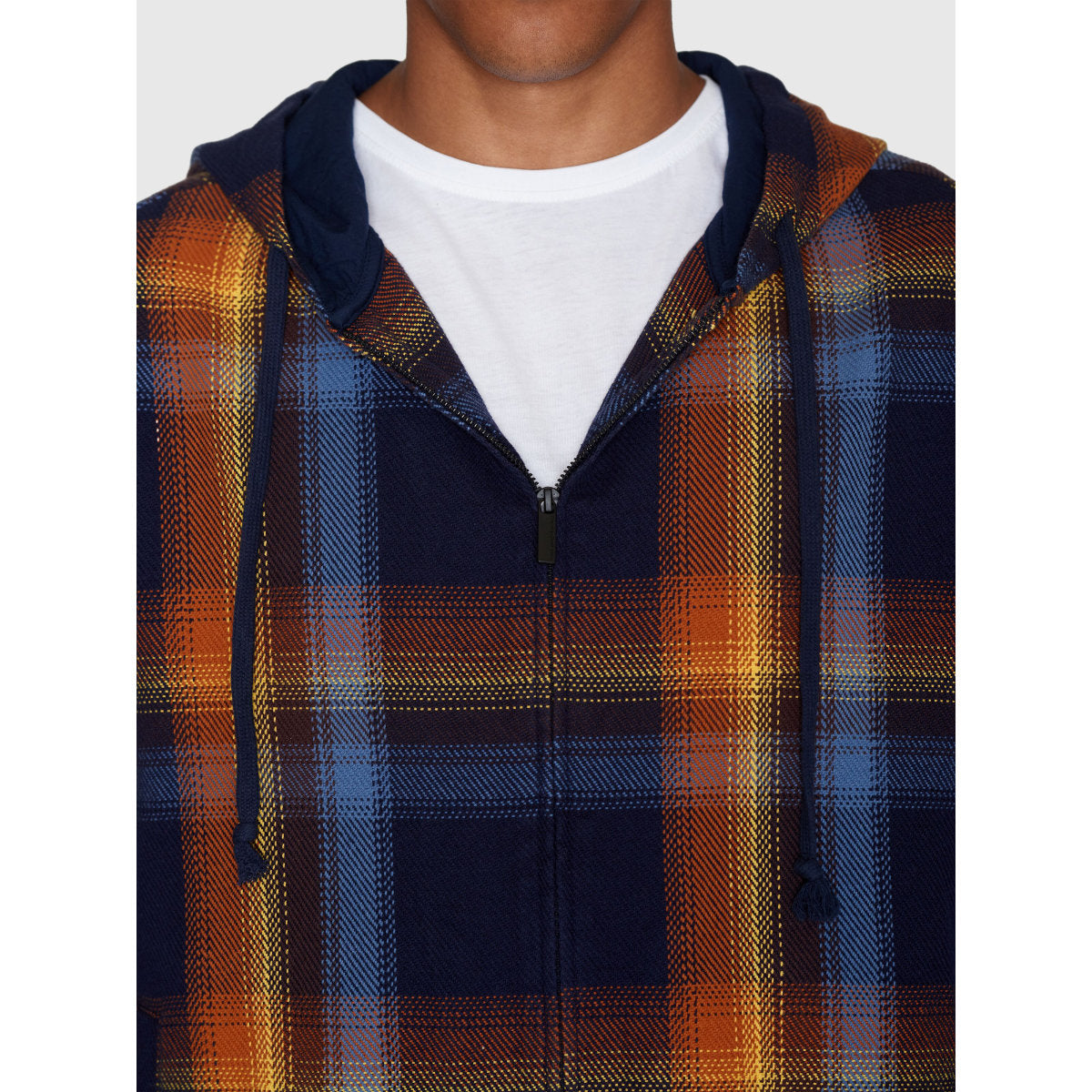 Jacke CHECKED HOODIE TWILL aus Bio-Baumwolle