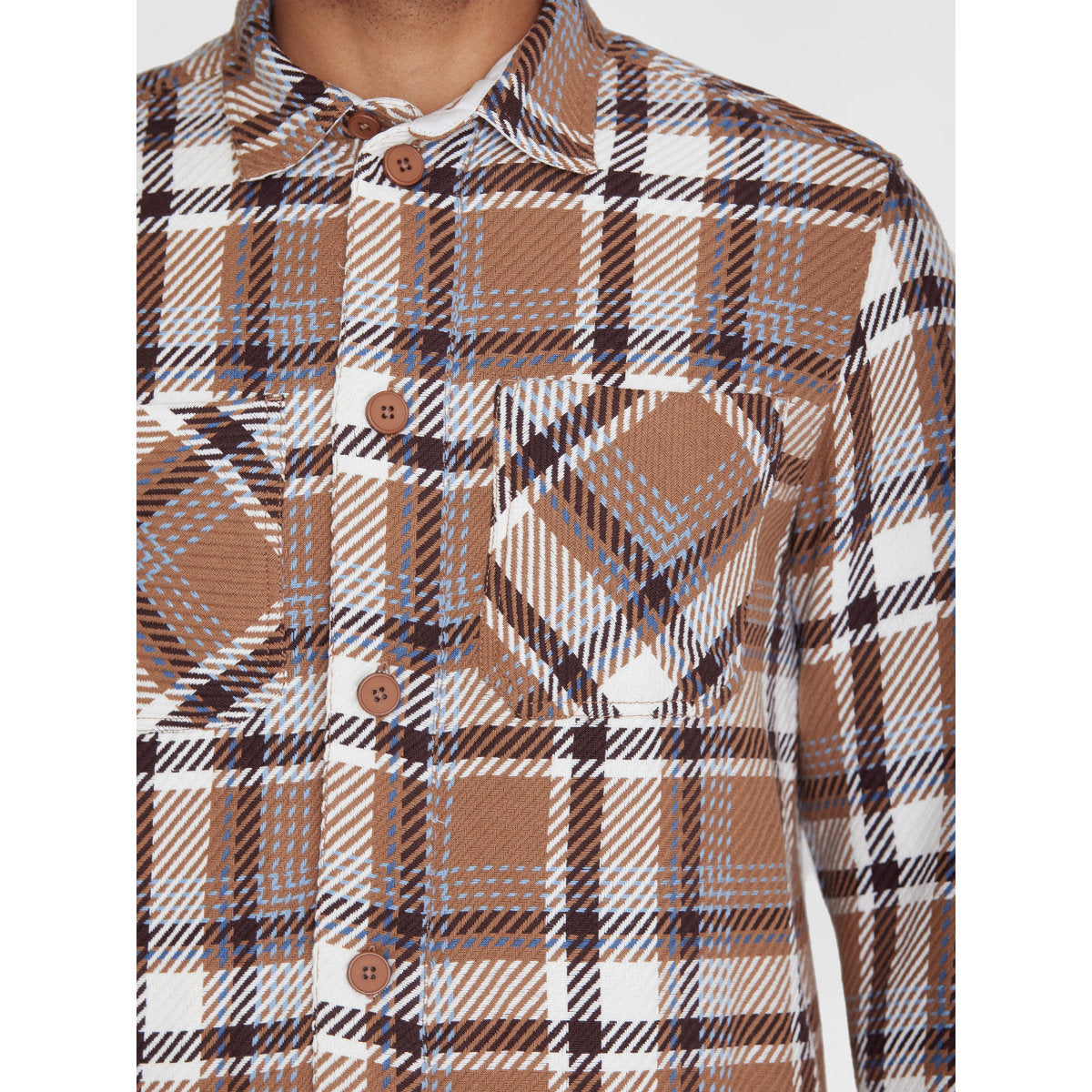 Kariertes Overshirt CHECKED aus Bio-Baumwolle