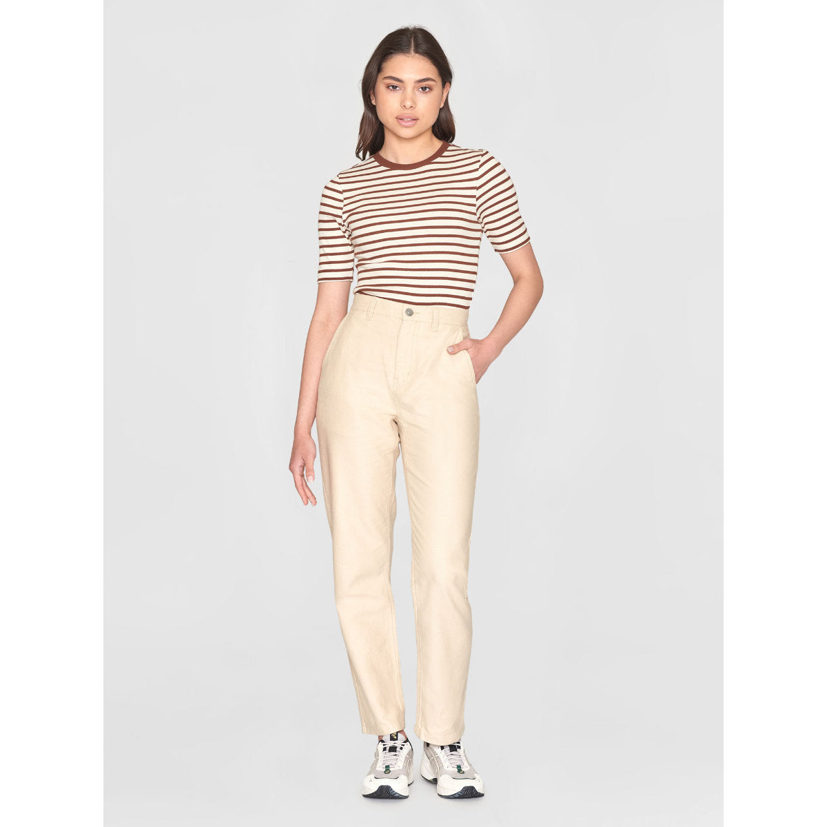 T-Shirt STRIPED RIB aus Bio-Baumwolle