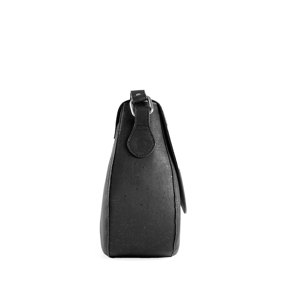 Kork Umhängetasche SADDLE BAG - Black