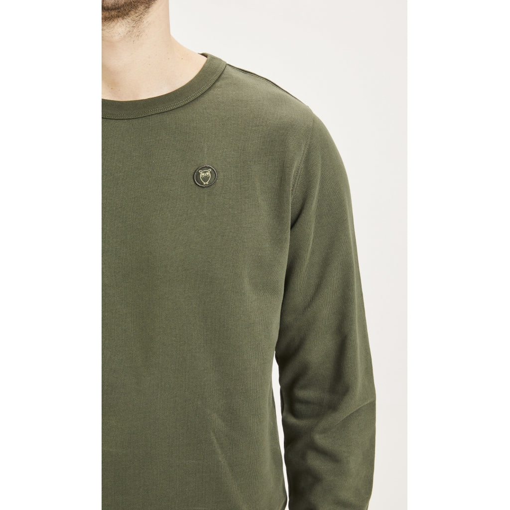 Sweat-Pullover ELM mit Badge aus Bio-Baumwolle