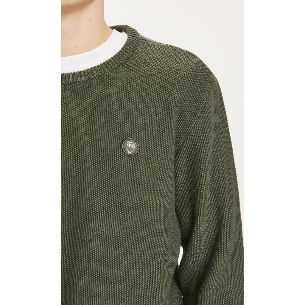 Strick-Pullover PIQUE BADGE aus Bio-Baumwolle