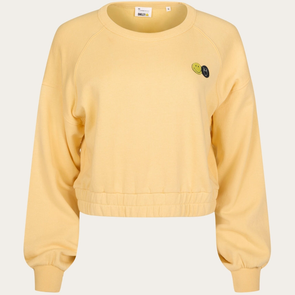 Cropped Sweat Pullover KCA X SMILEY® aus Bio-Baumwolle