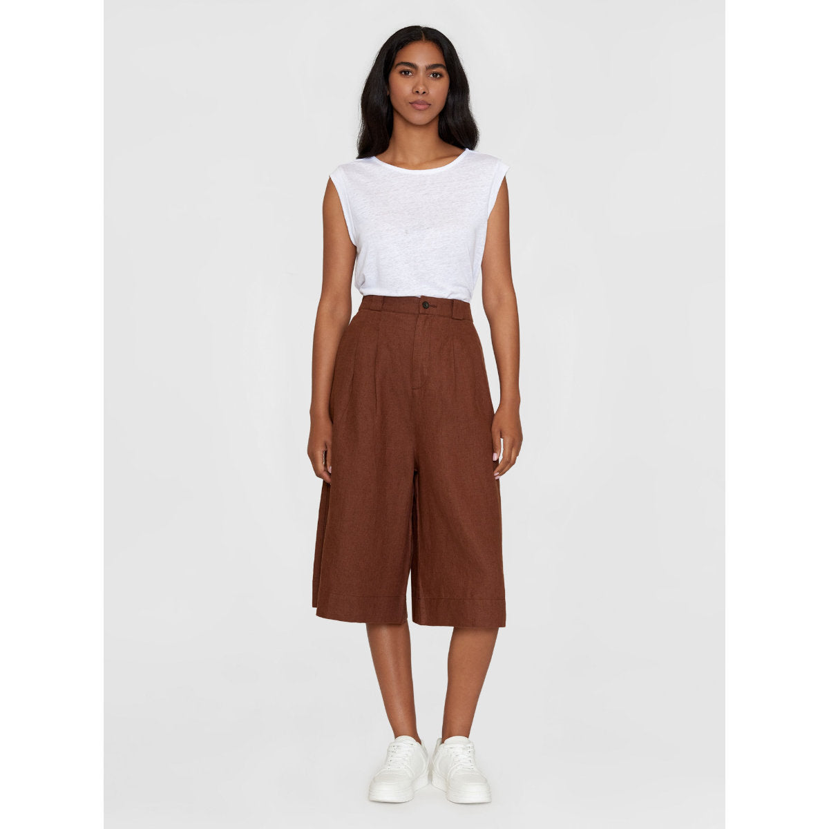 High-Waist Culotte EVE aus Bio-Leinen